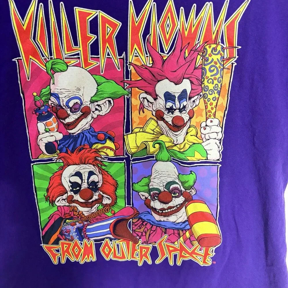 Killer Klowns from Outer Space 1988 Purple Graphic T-Shirt Men's Size L